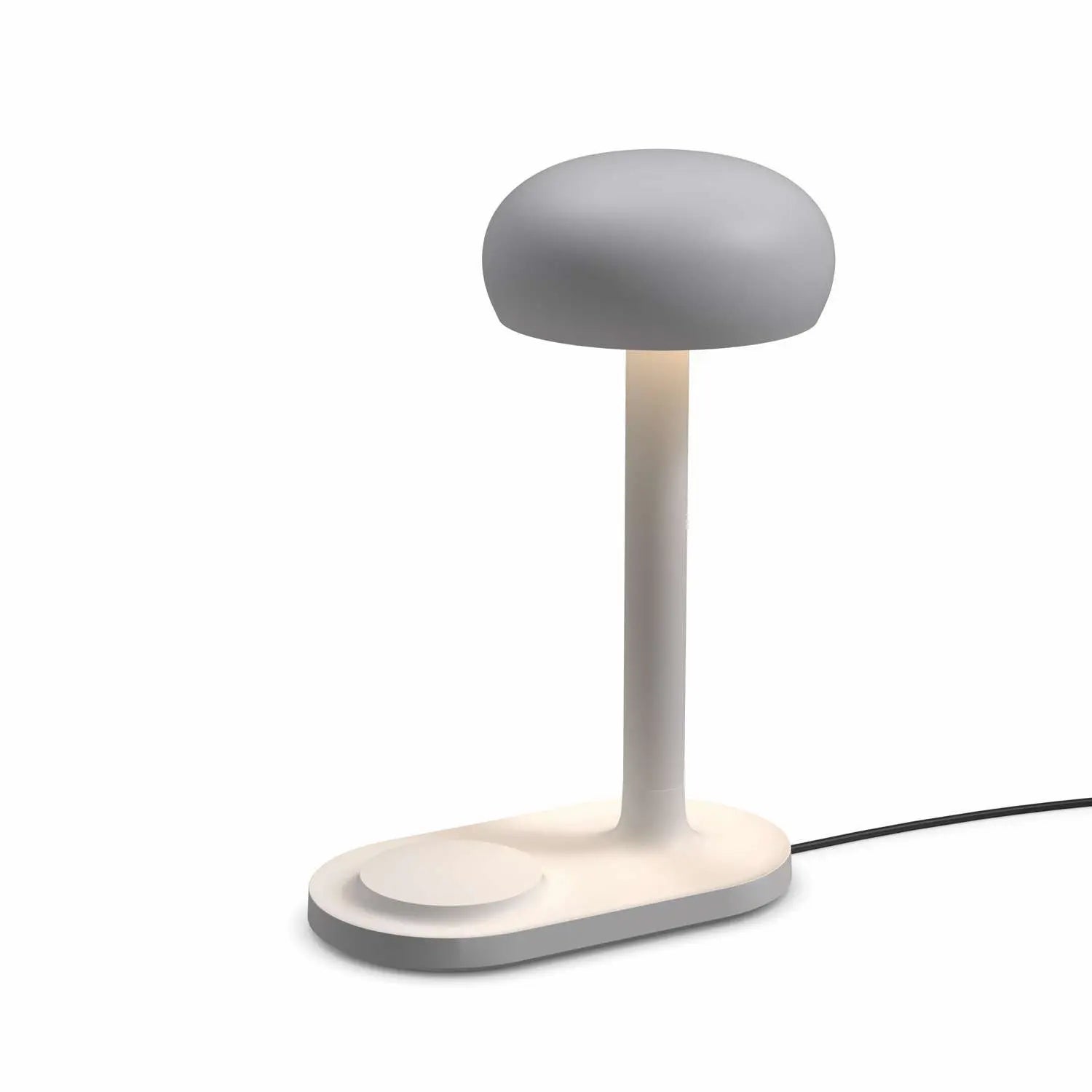 Stolní lampa s bezdrátovou nabíječkou EMENDO šedá