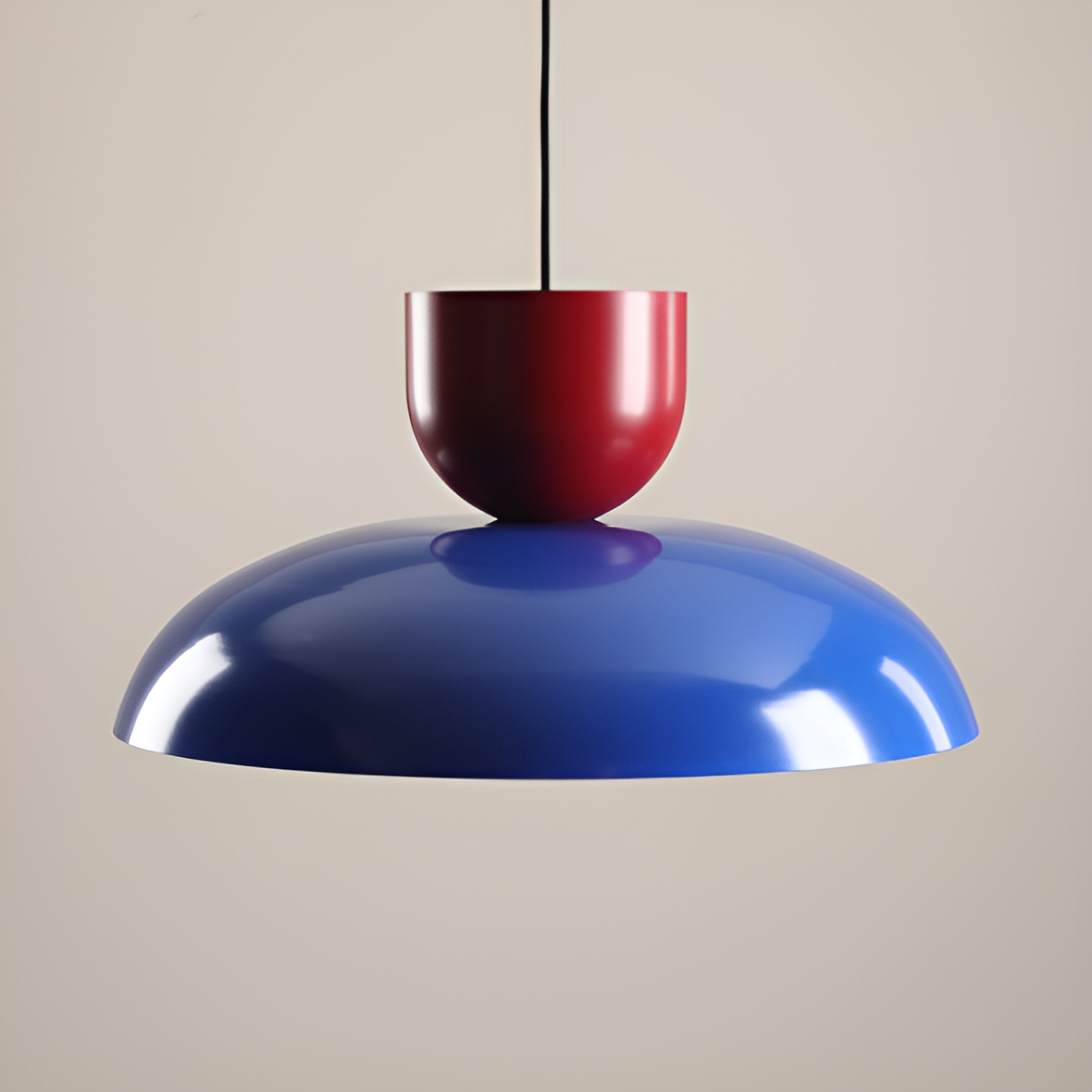 Lampa wisząca ELLA niebieski z czerwonym – metal, Artera