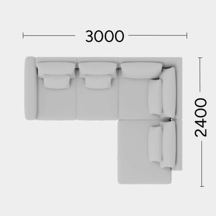 Narożnik modułowy prawostronny NOOR personalizowany