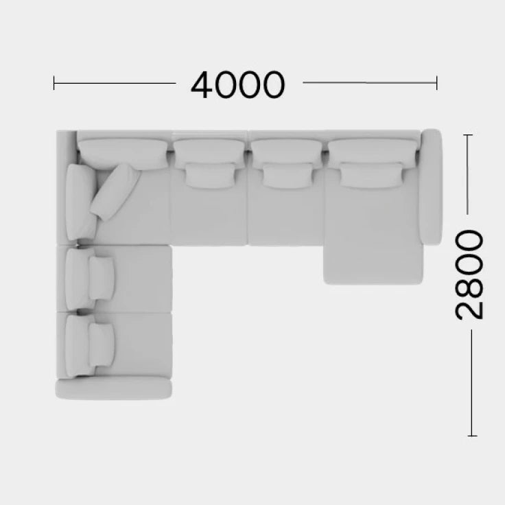 Narożnik modułowy prawostronny NOOR personalizowany
