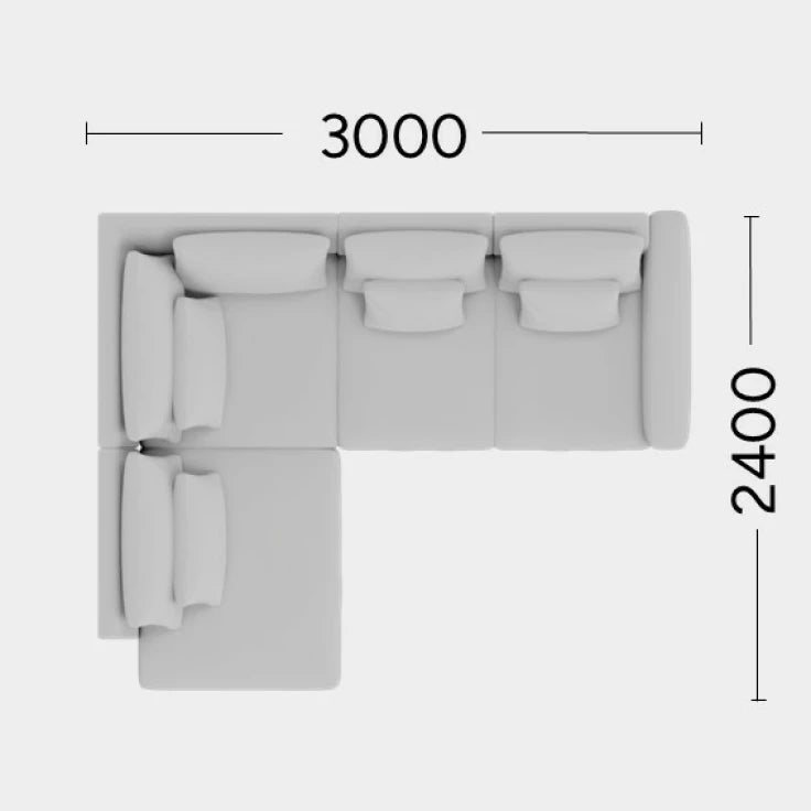 Narożnik modułowy lewostronny NOOR personalizowany