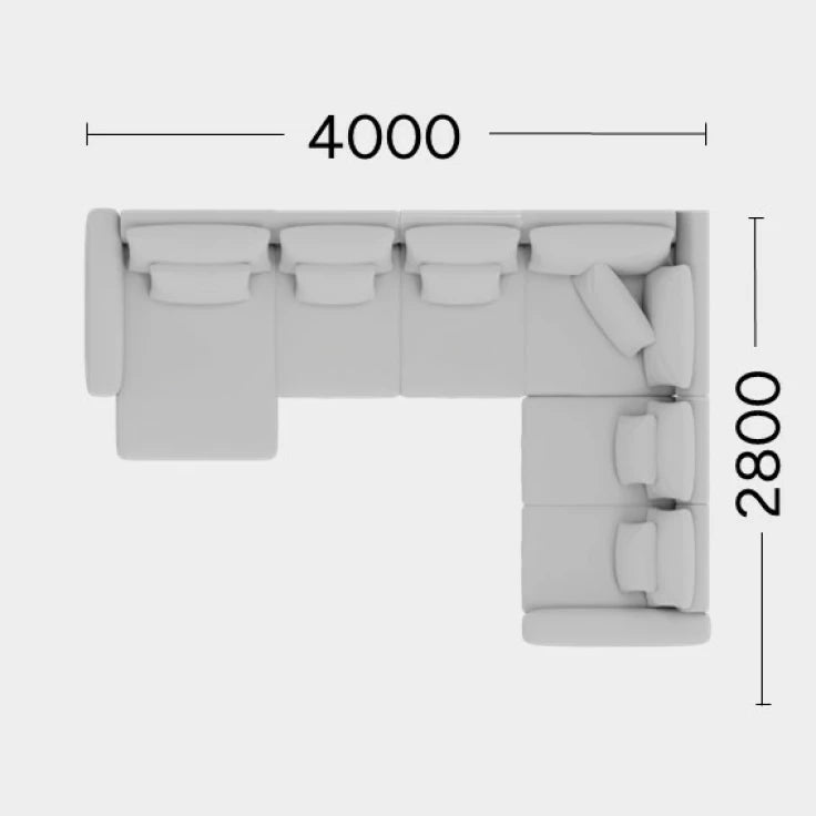Narożnik modułowy lewostronny NOOR personalizowany