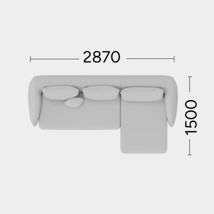 Narożnik prawostronny NANI tapicerowany