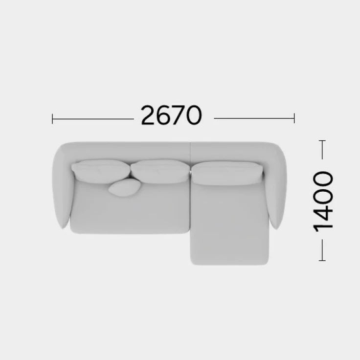 Narożnik prawostronny NANI tapicerowany