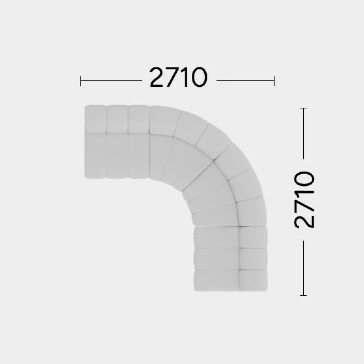 Narożnik prawostronny NONU Rosanero 271x271 cm Grupa 0 Nie Eye on Design