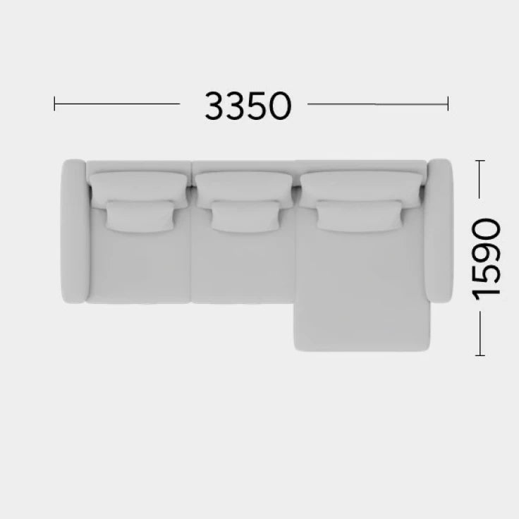 Narożnik modułowy prawostronny NOOR personalizowany