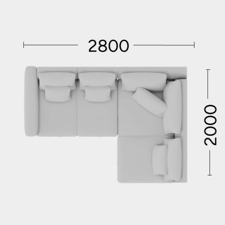 Narożnik modułowy prawostronny NOOR personalizowany