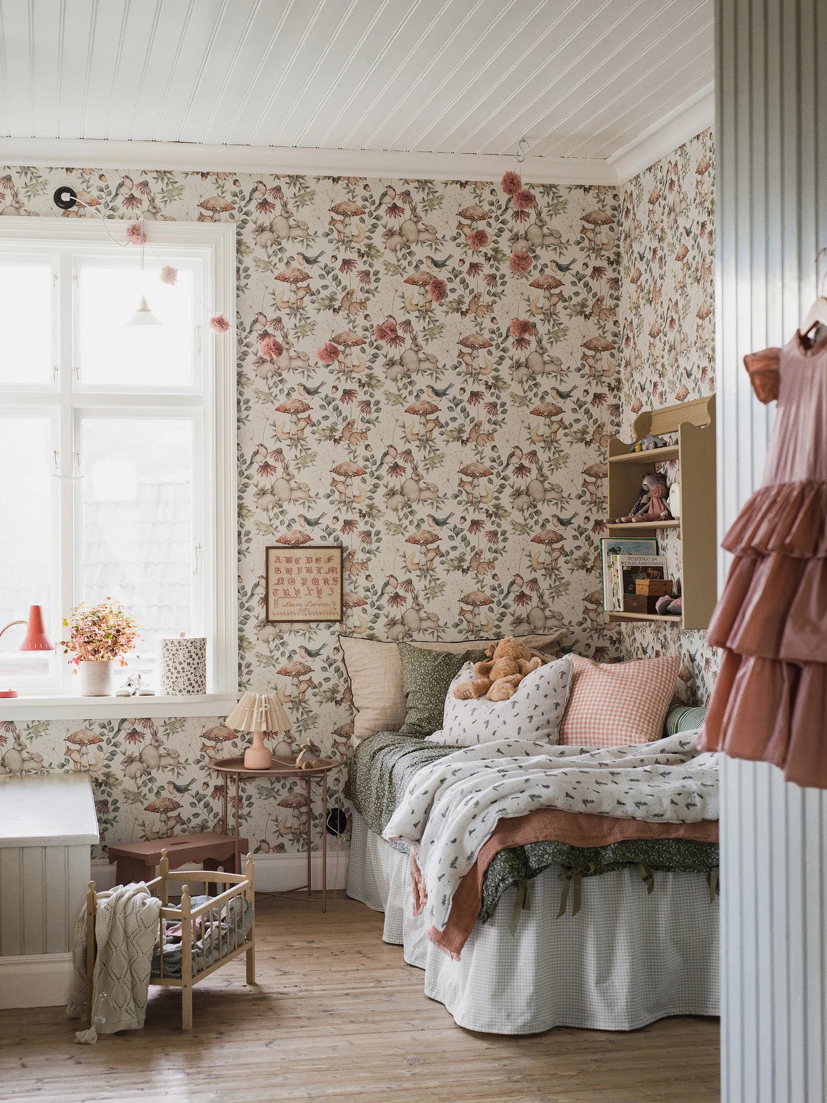 Dětská tapeta s motivem zvířat MINOU béžová