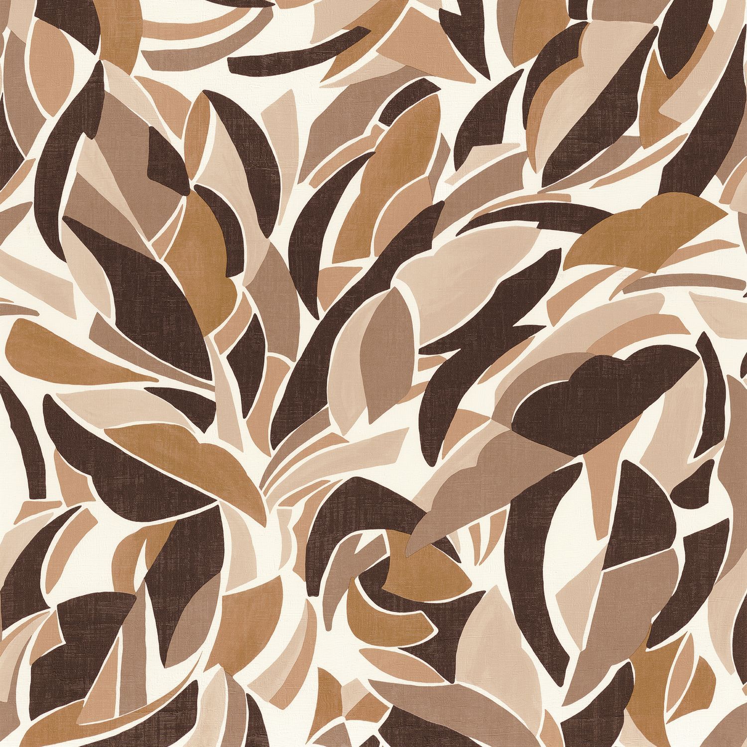 Structural wallpaper with abstract pattern COLLAGE - WHITE/CHOCOLATE white with chocolate