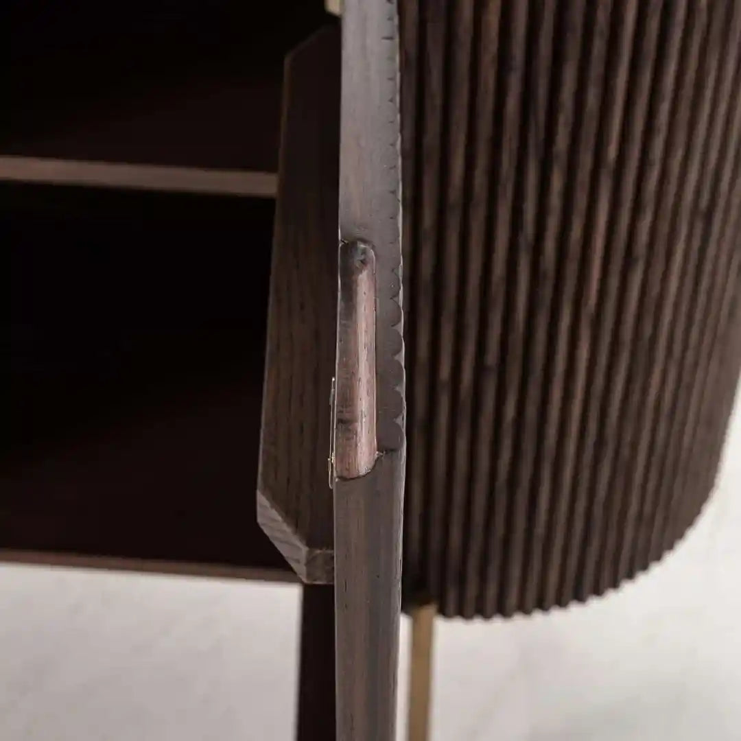 Komoda BARKLEY brązowy ze złotą podstawą