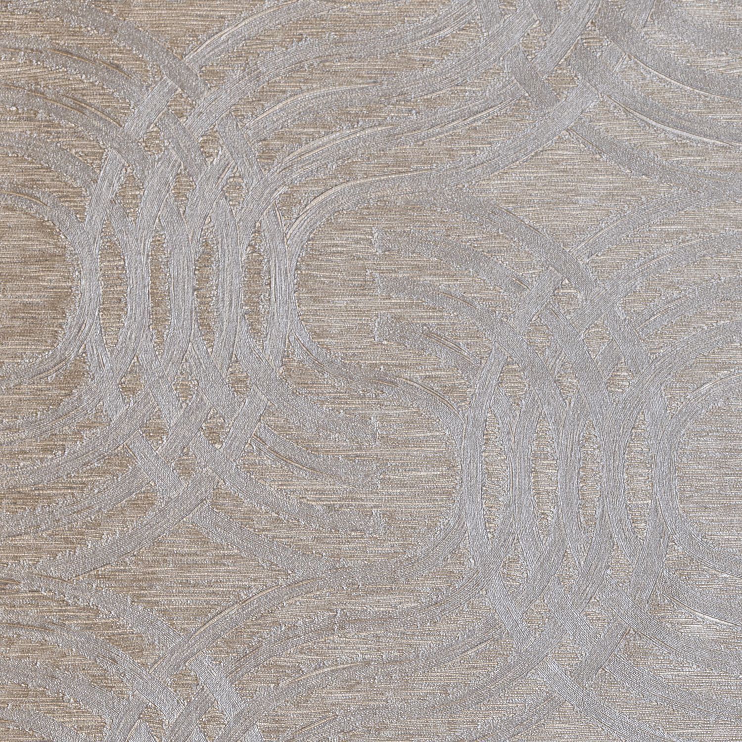Metallic Wallpaper with Abstract Pattern AURARIA - TAUPE/SILVER taupe with silver