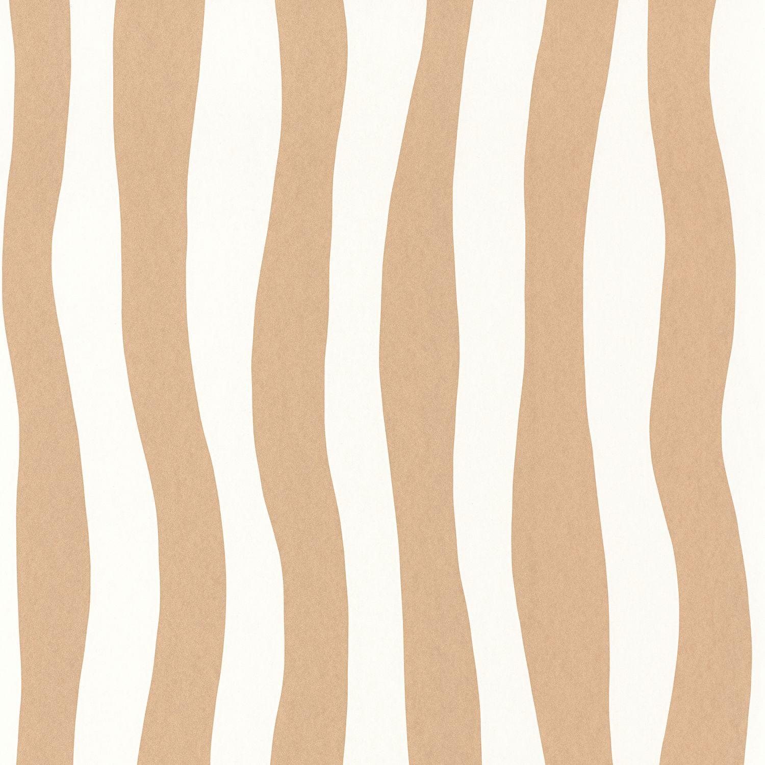 Textured wallpaper with an abstract wavy stripe pattern SUNDAE - SABLE beige