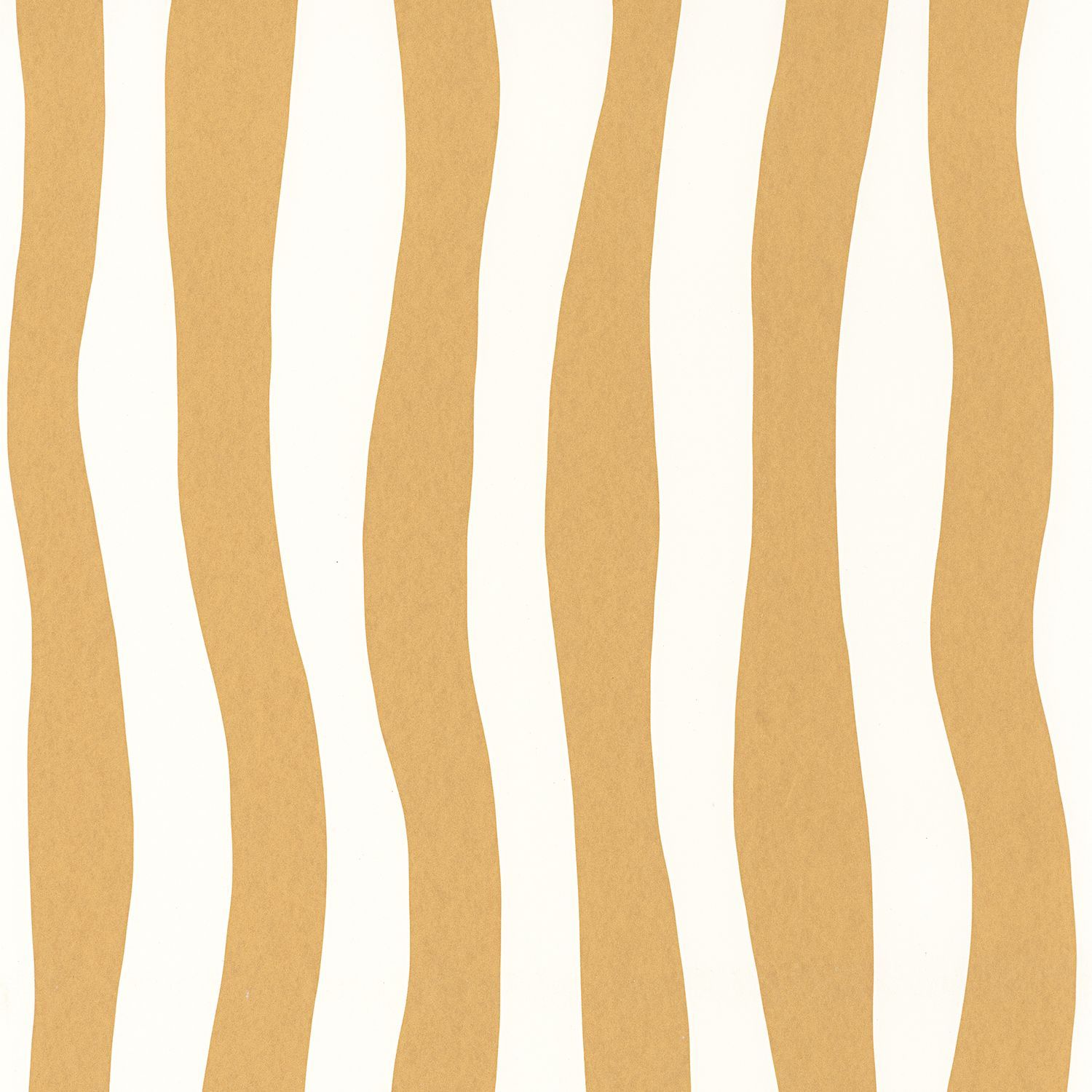 Structural wallpaper with an abstract wavy stripe pattern SUNDAE - HONEY miel