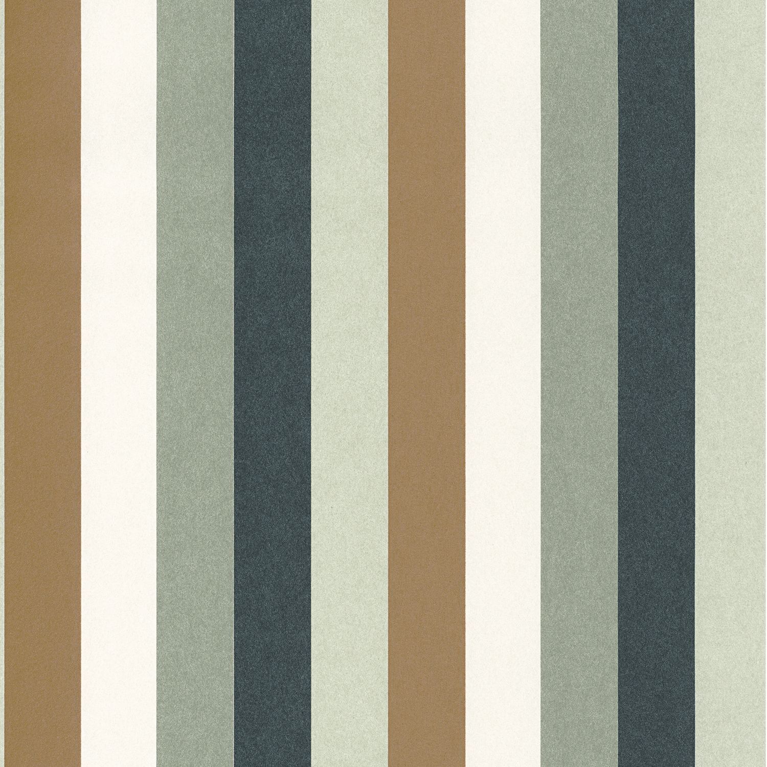 Striped Structural Wallpaper TRANSAT - CELADON/BRONZE mint green with brown