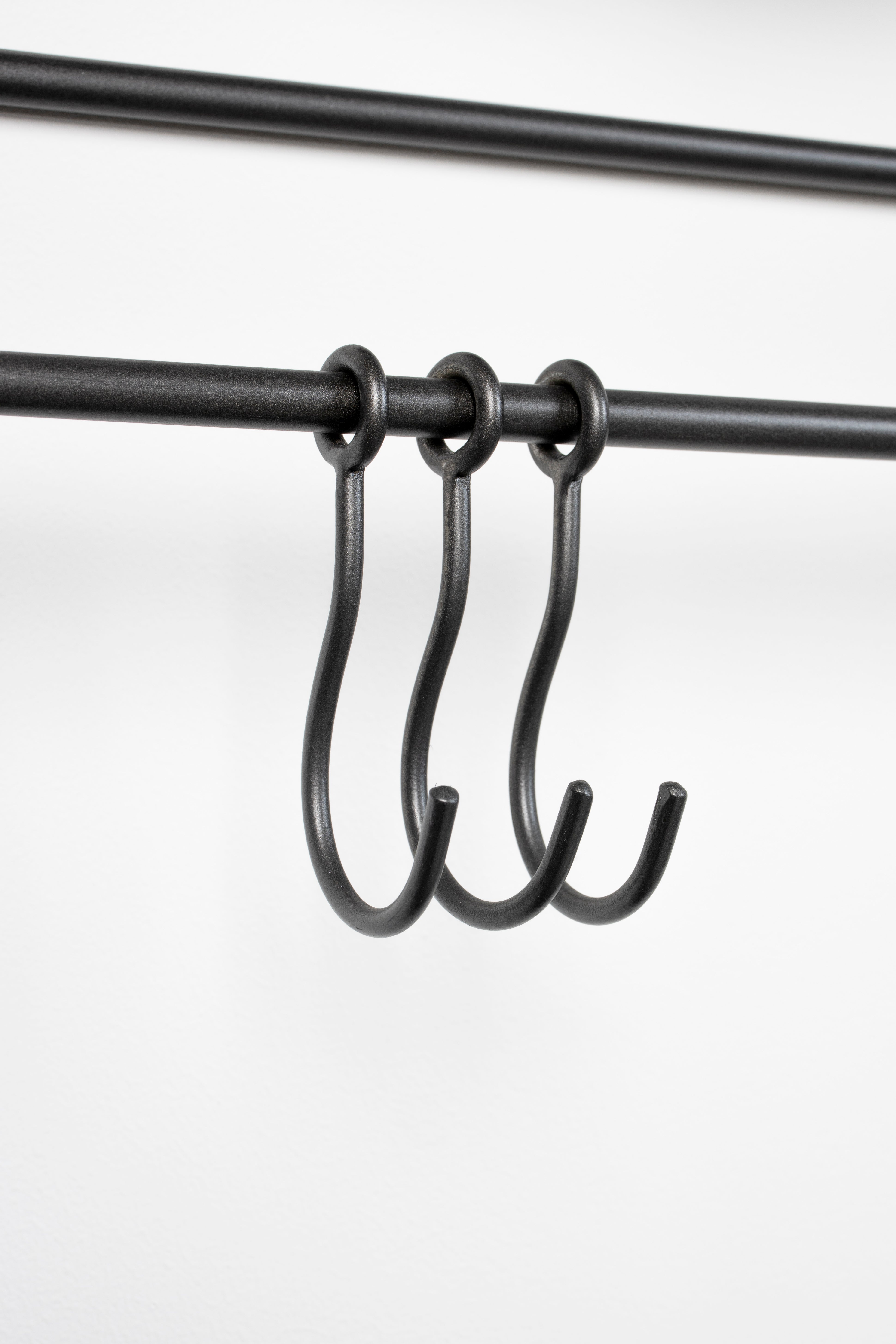 Wieszak ścienny z lustrem DUCO czarny