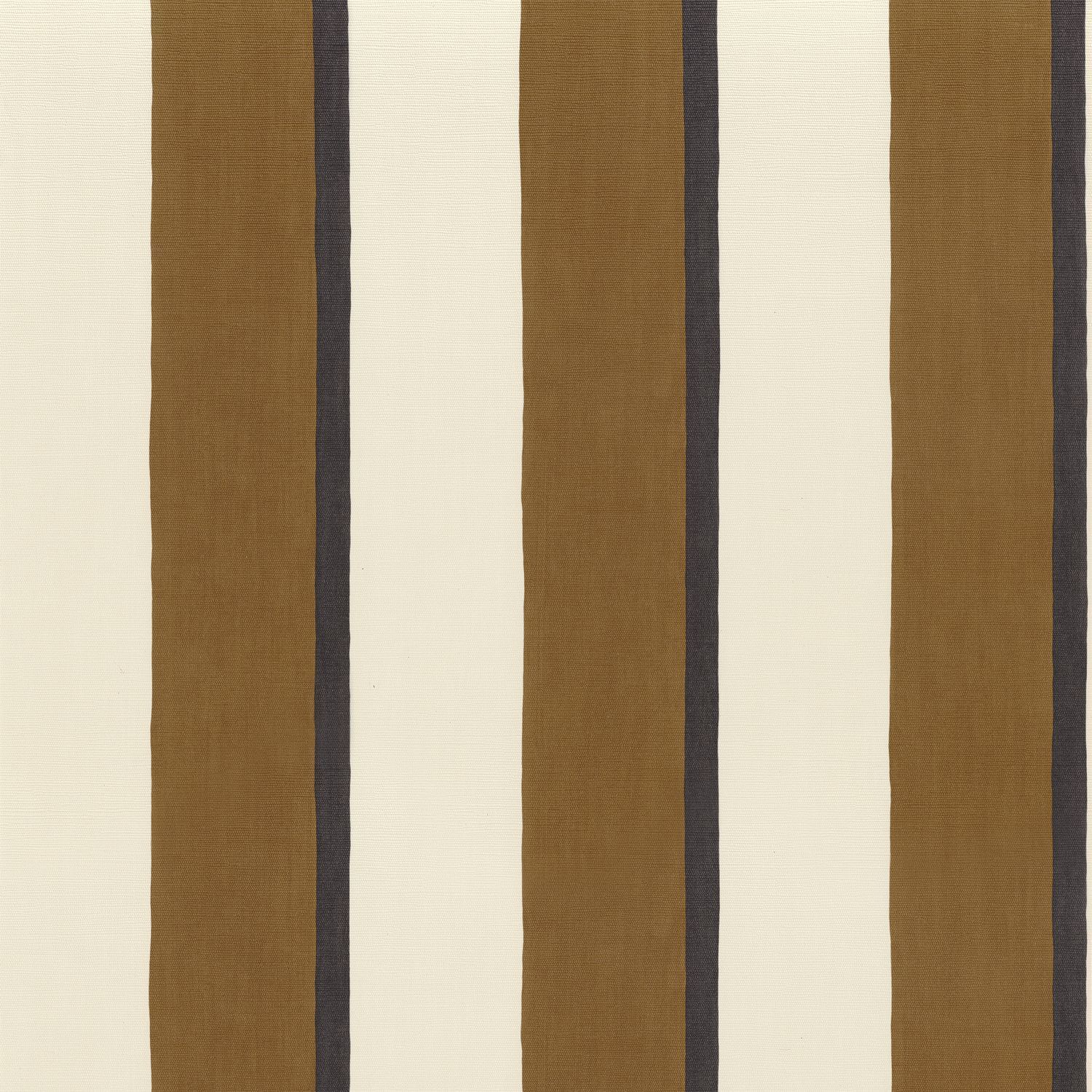 Structural wallpaper imitating striped canvas SINOPIA - NOIR/CAMEL brown with cream