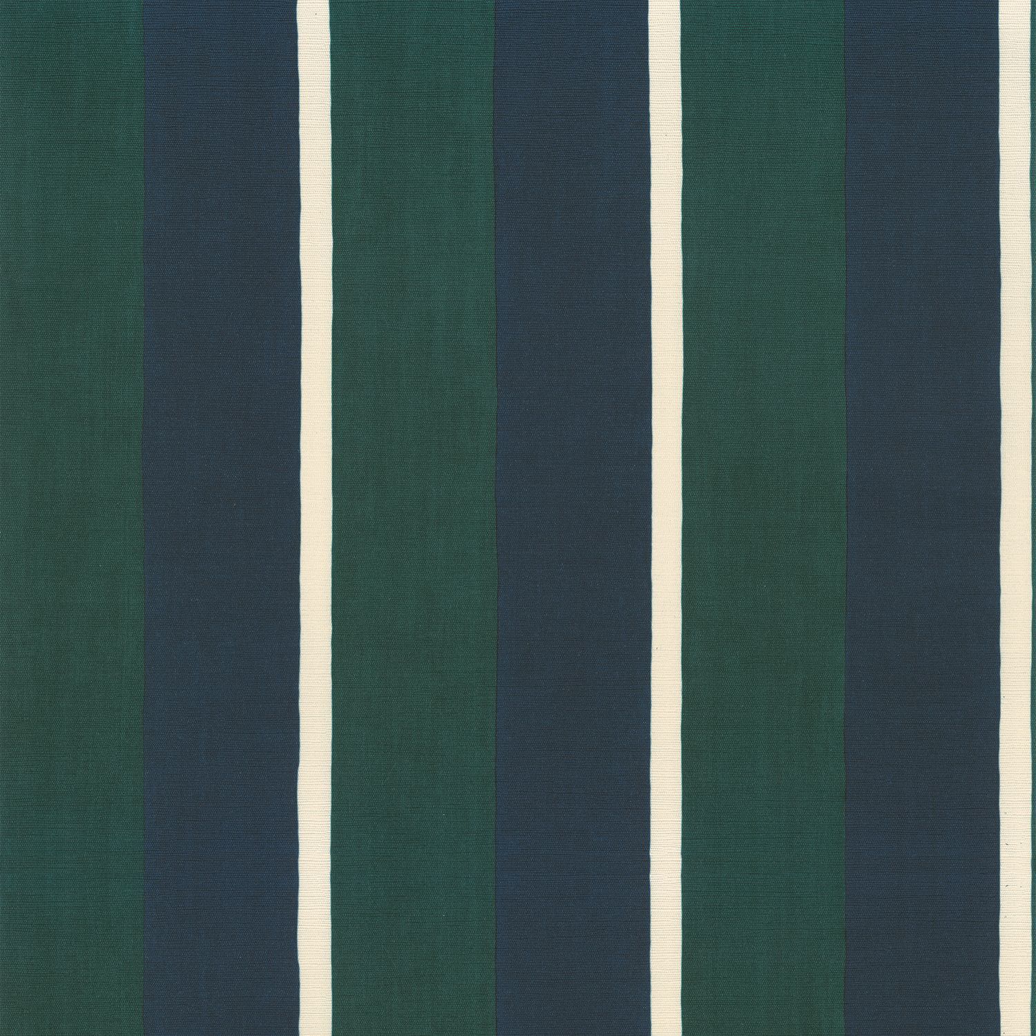 Structural wallpaper imitating striped canvas SINOPIA - MARINE/ENGLISH GREEN navy blue with green