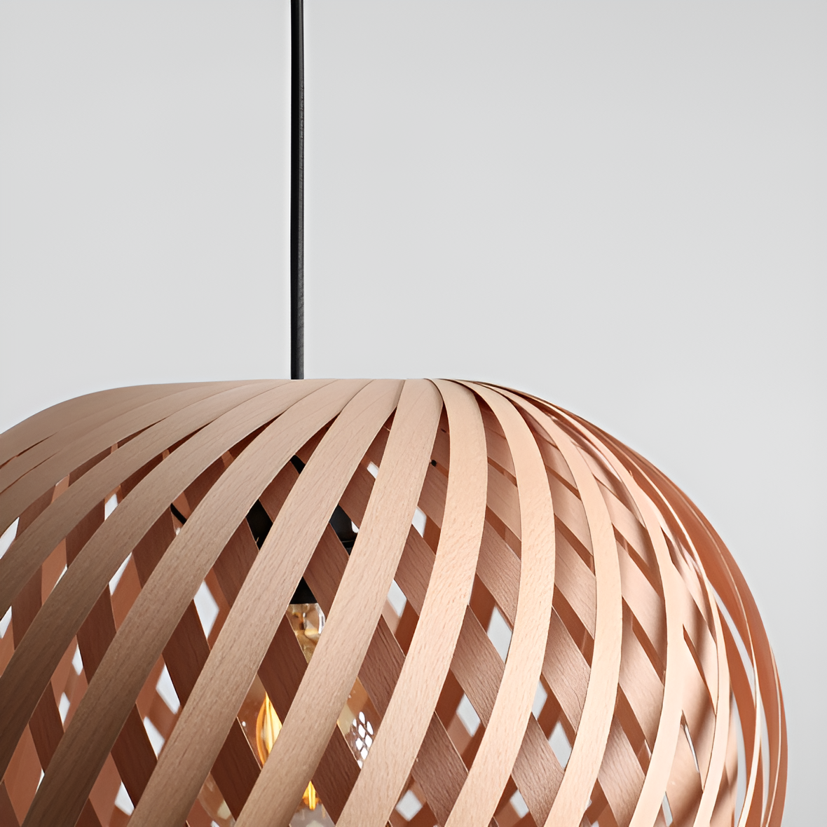 Nature cross hanging lamp wood