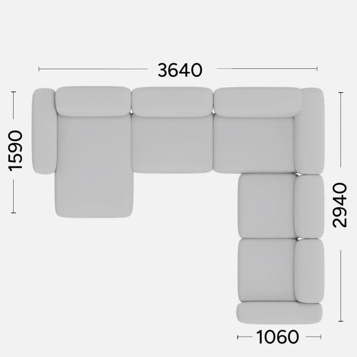 Narożnik lewostronny BABBLE personalizowany