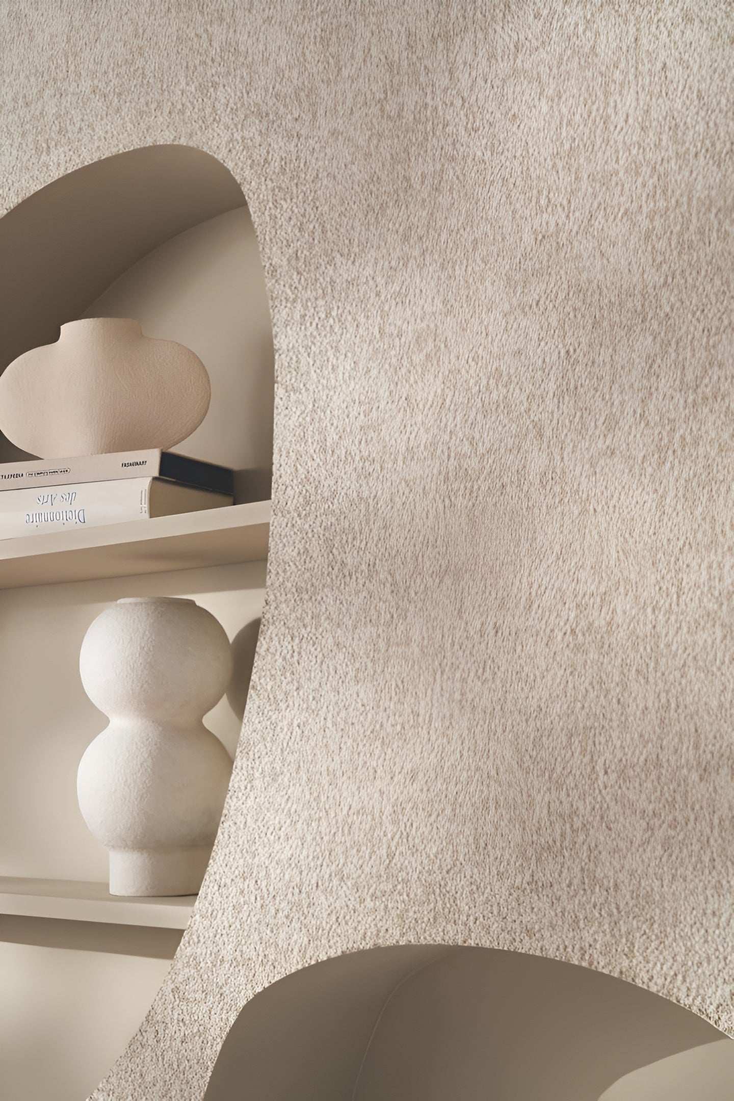 Tapeta tekstylna strukturalna boucle EXQUIS - GRIS LIN szary