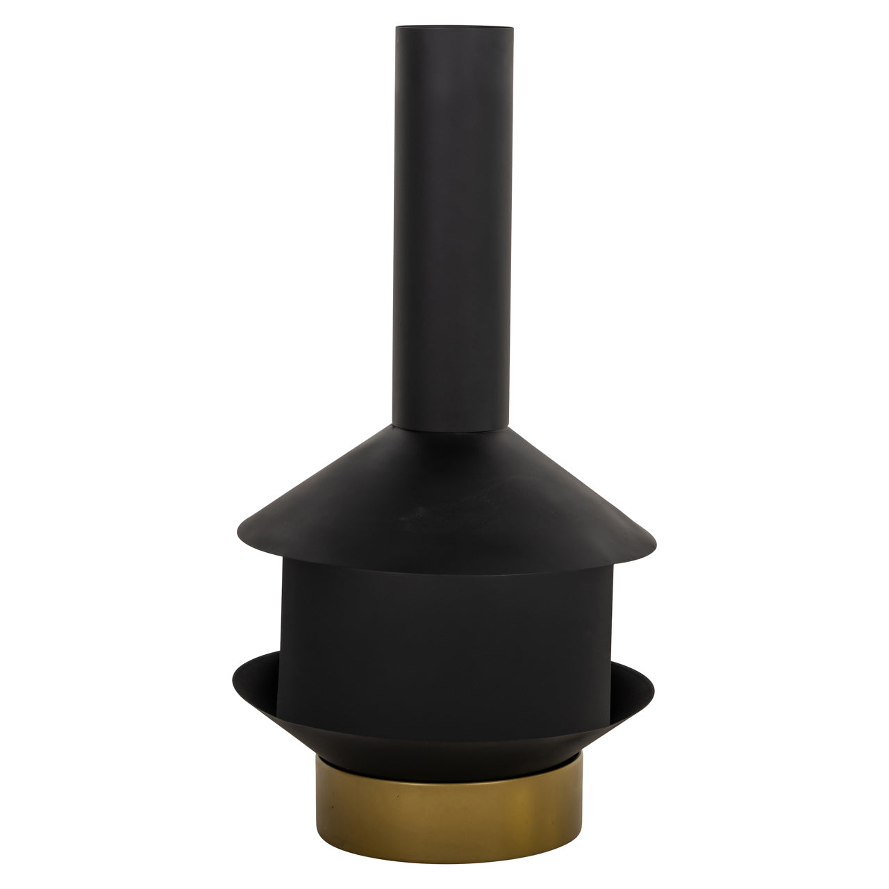 Zahradní krb QUINN černý se zlatým podstavcem