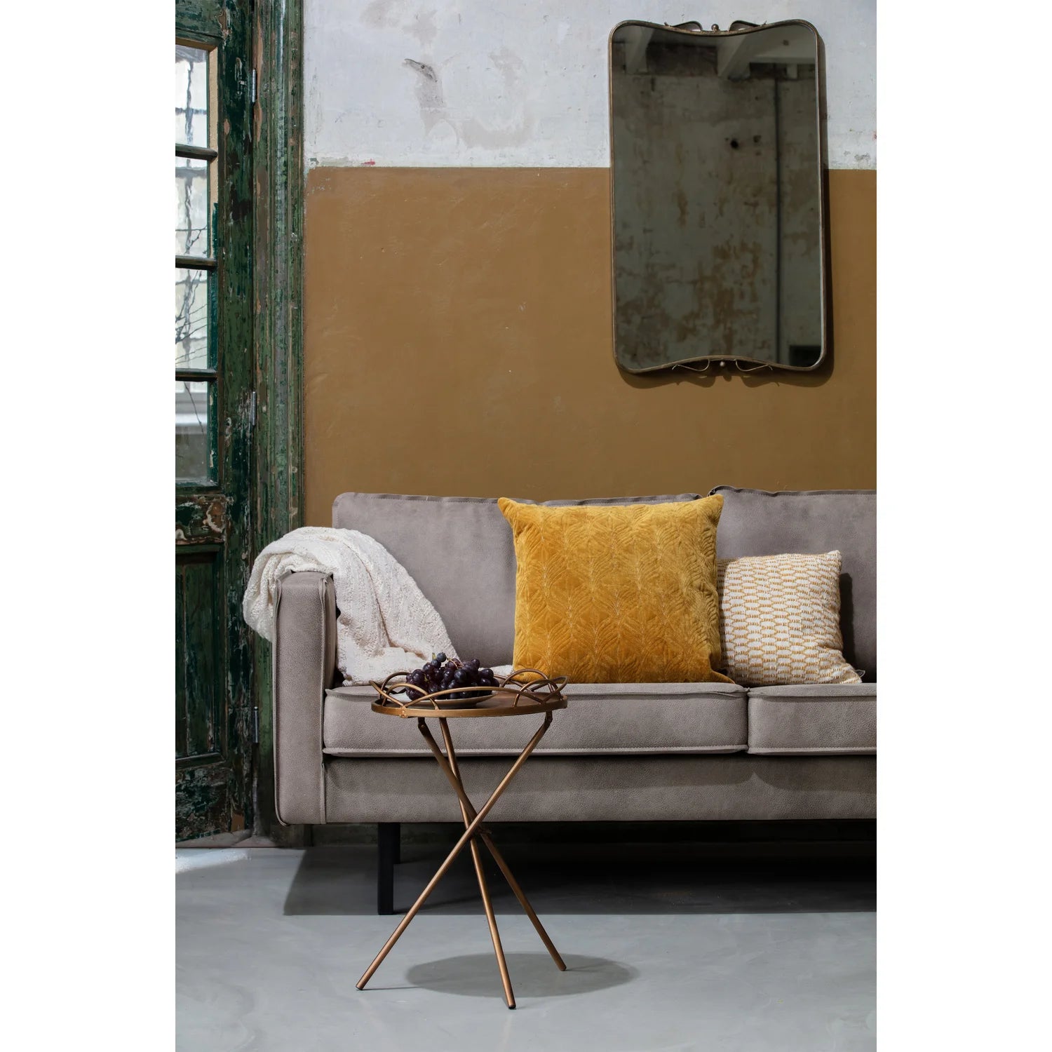 Sofa sametová 2,5-místná RODEO CLASSIC khaki