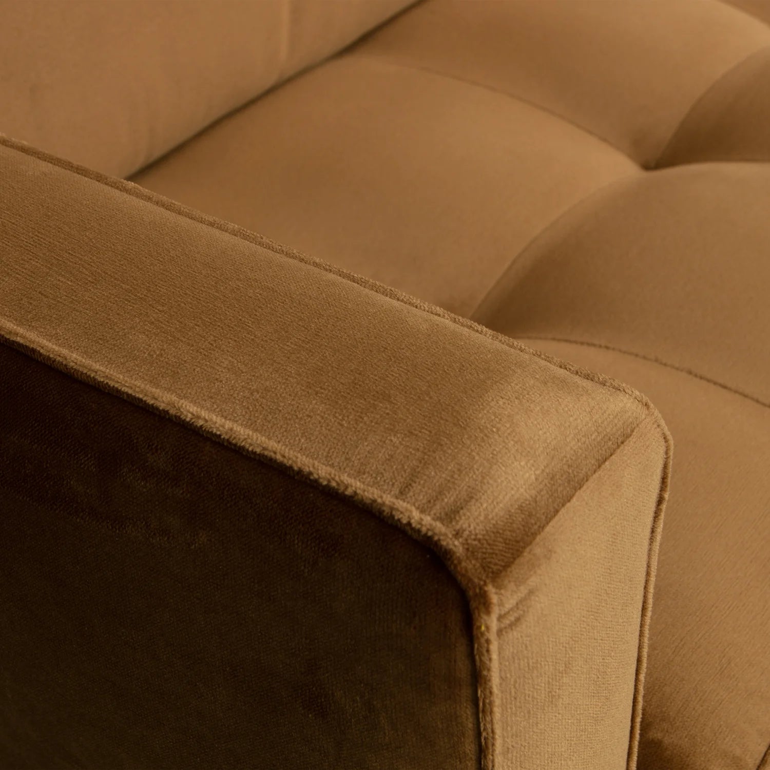 Velvet armchair rodeo classic honey