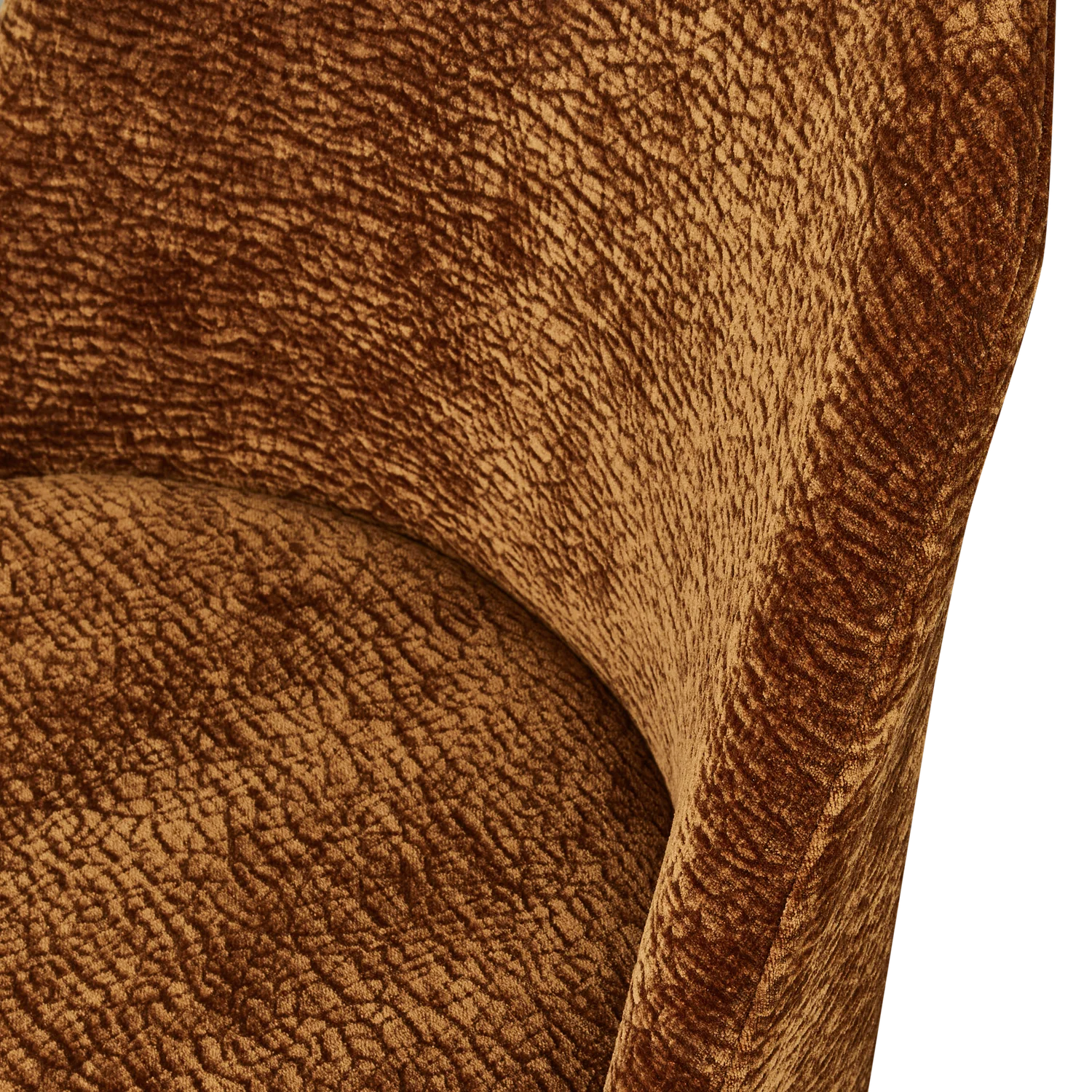 Vogue 3D brown chair szenil with a chrome base