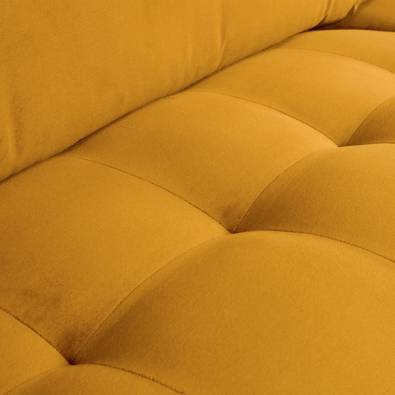 Sofa sametová 3-osobová RODEO CLASSIC hořčicová