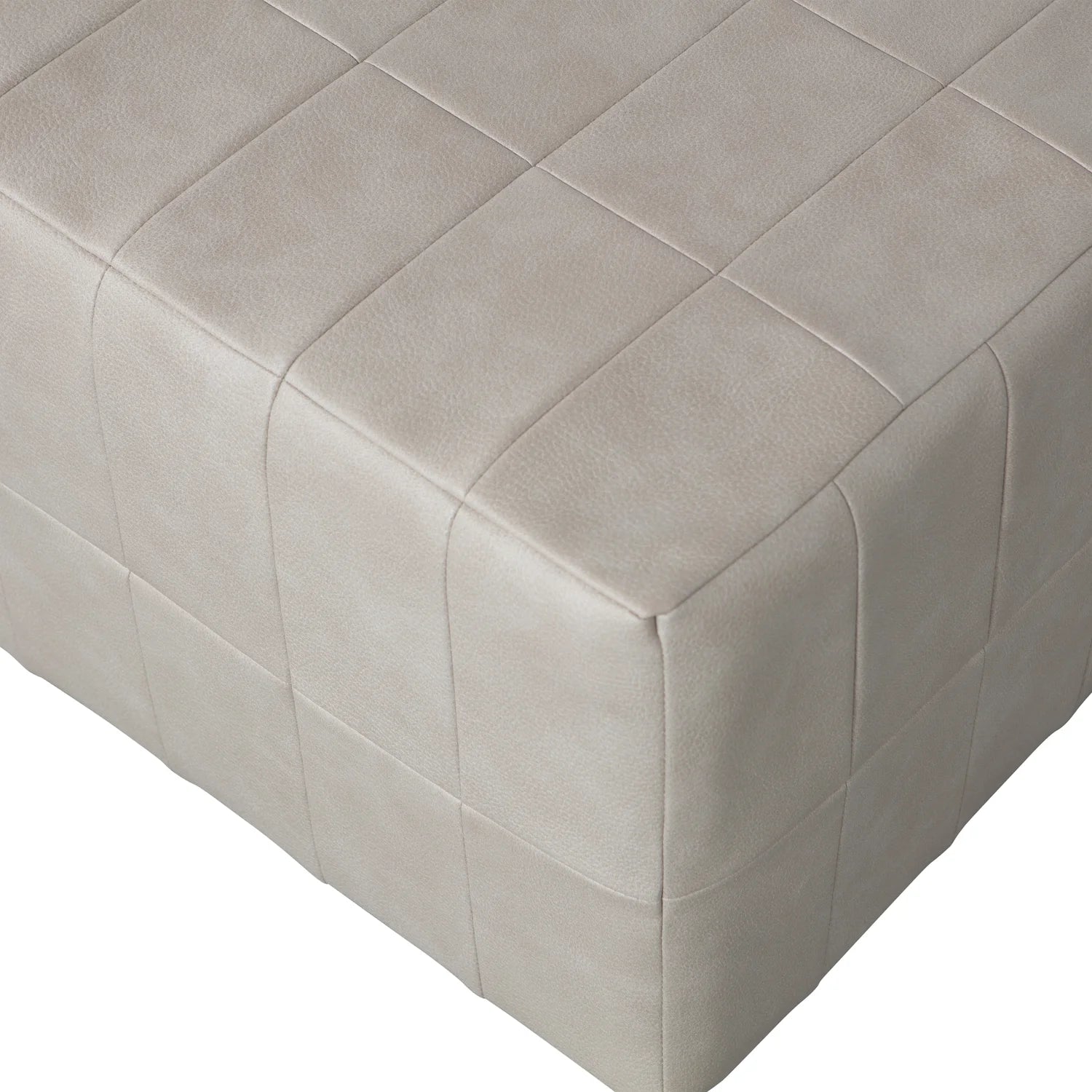 Pouf patchwork gray -eco -leather