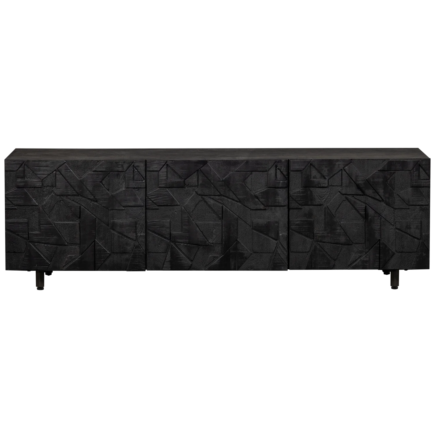 Televizní stolek COUNTER černé mango dřevo