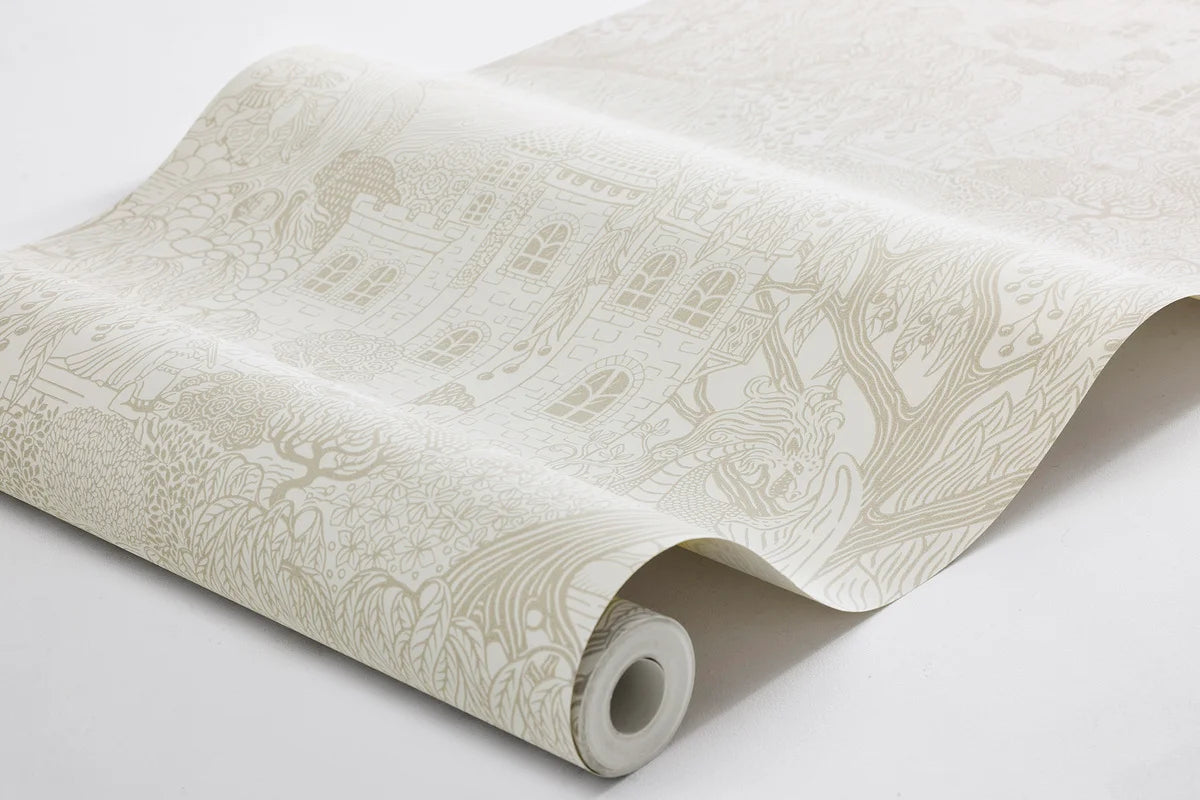 Children's wallpaper with a fairy tale theme KINGDOM OF THE WILLOW beige