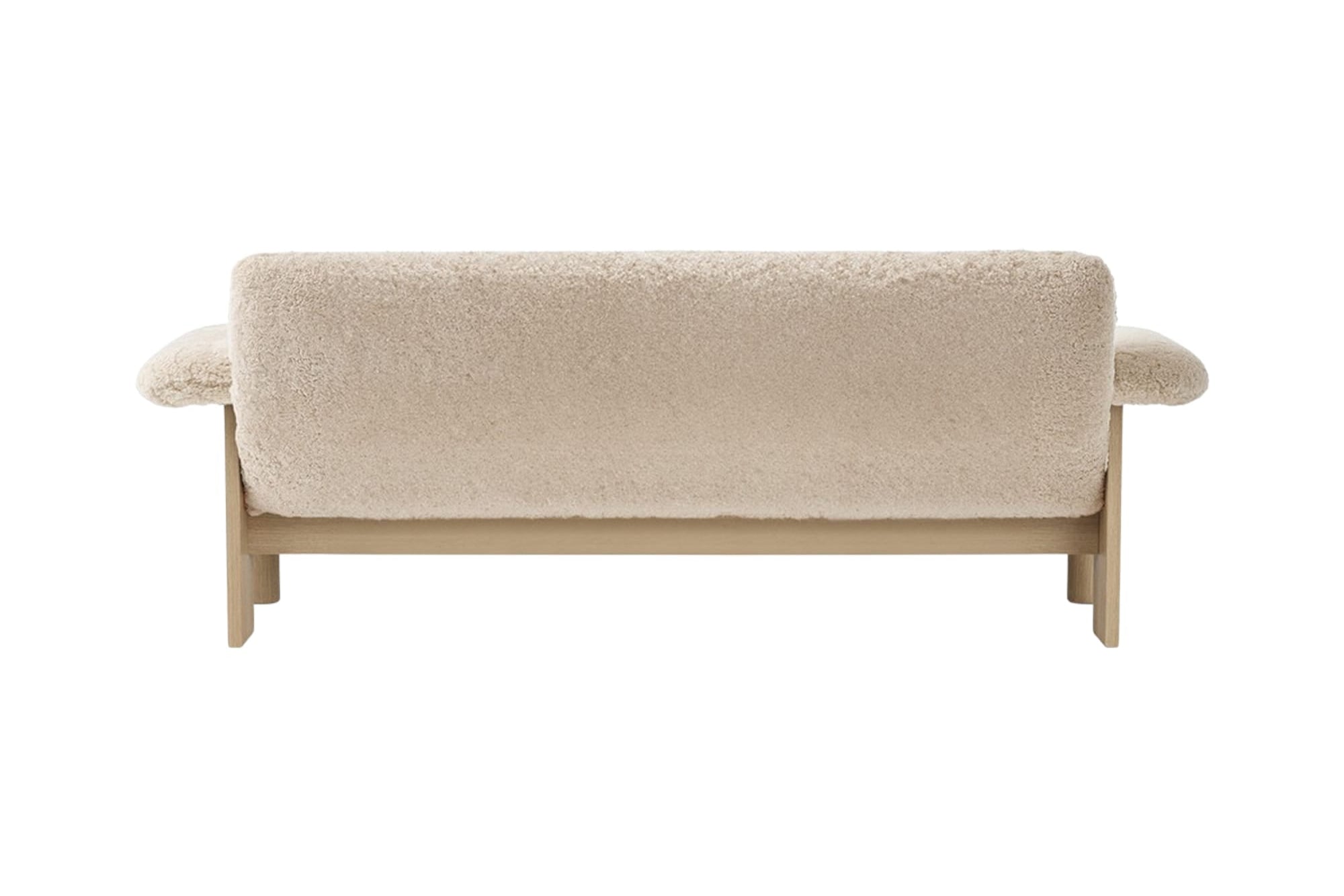 BRASILIA Sofa sheep leather with oak base