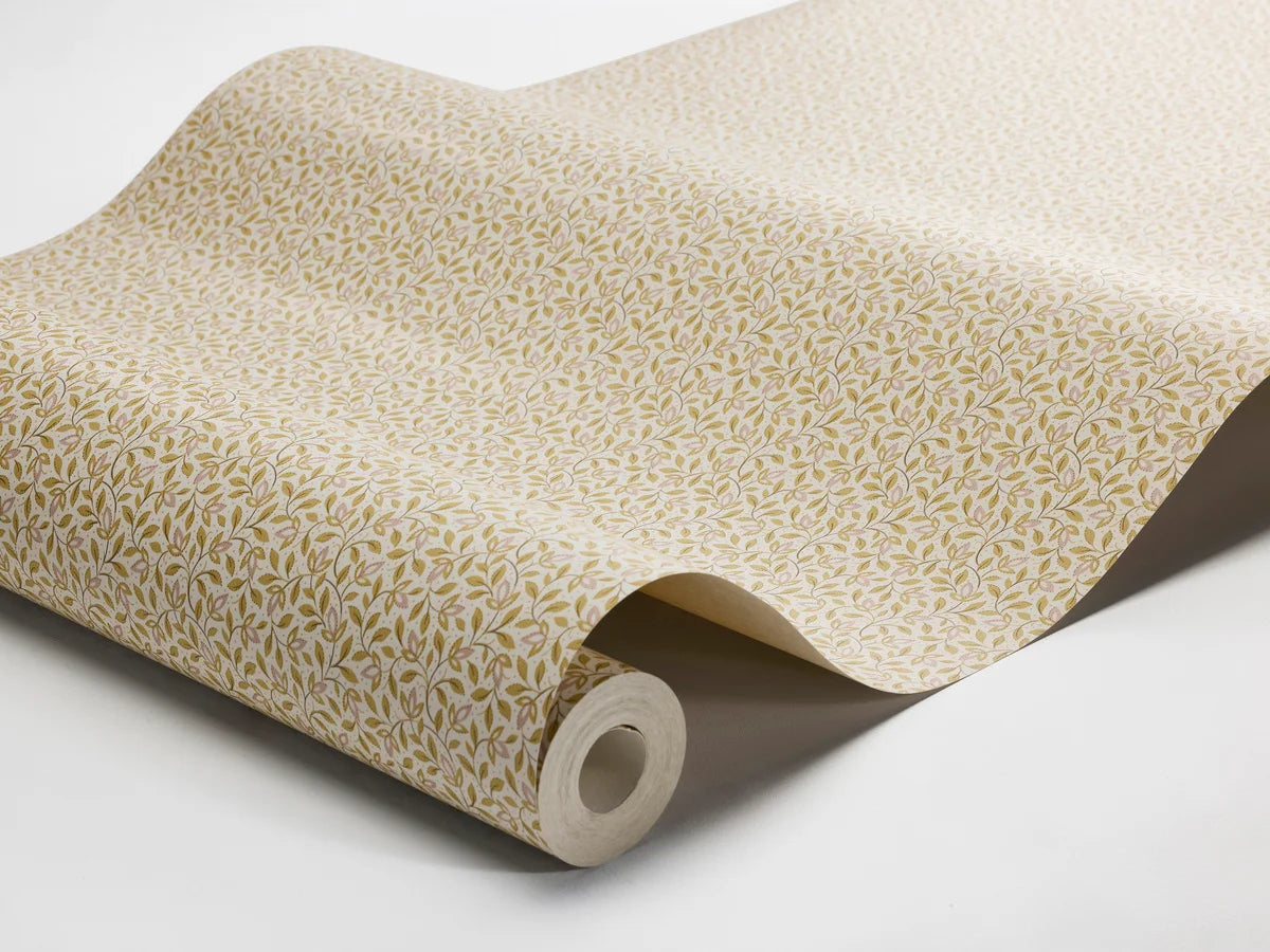 IDA Yellow and White Floral Pattern Wallpaper