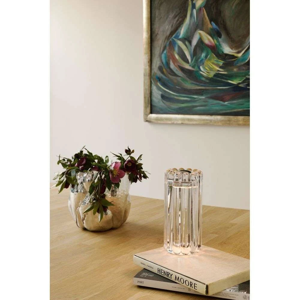 Stolní lampa PRESS skleněná