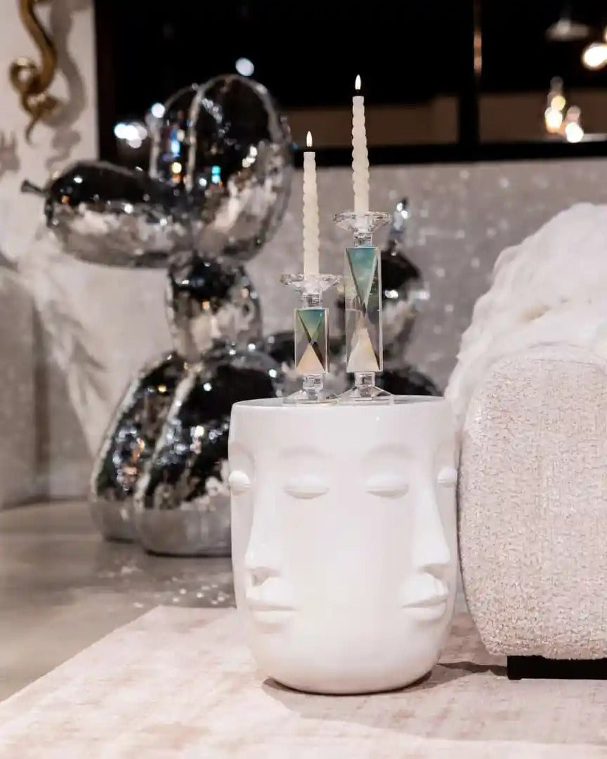 CHRISTY gold side table