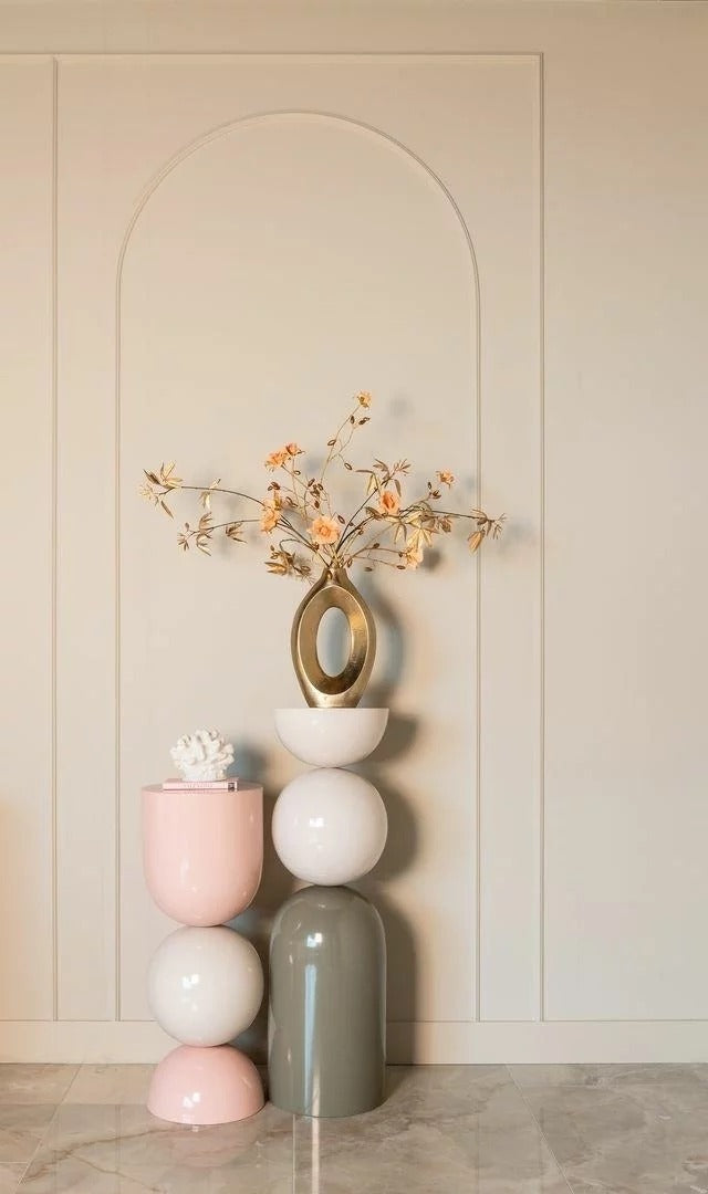 Sloupec ALVA růžový s béžovou