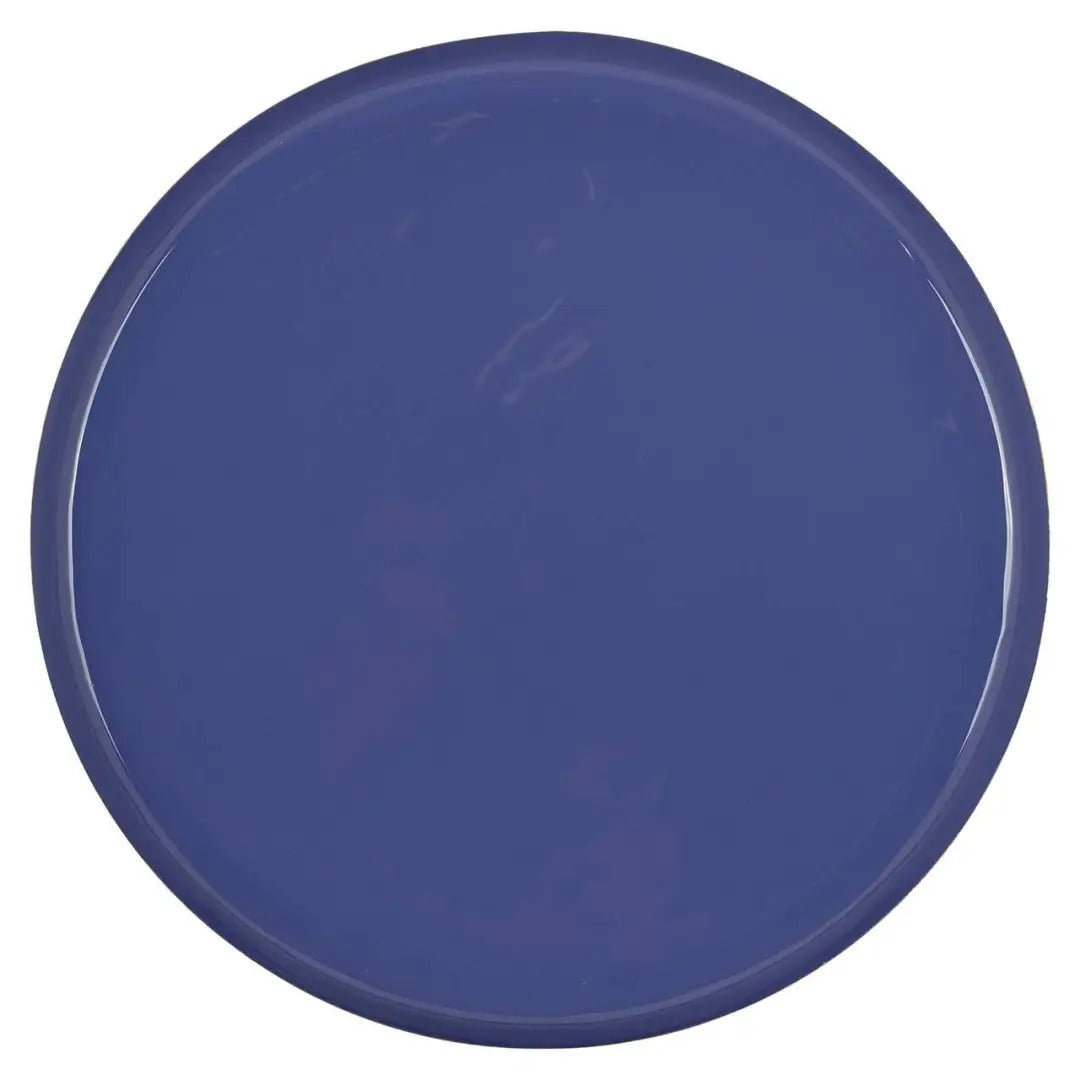 Boční stolek RENAO modrá deska se zlatým