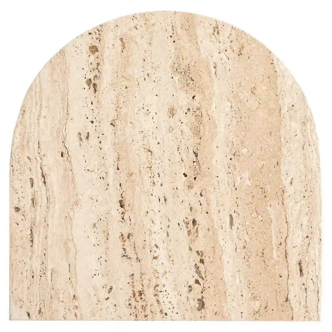 Boční stolek COSTELLO béžový travertin