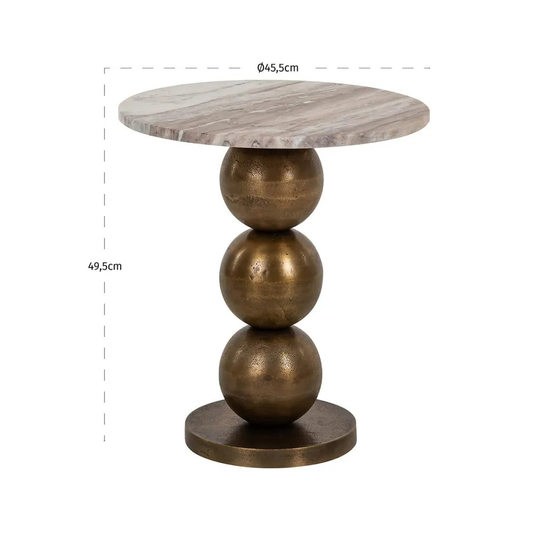 BARLEY Antique Gold Side Table