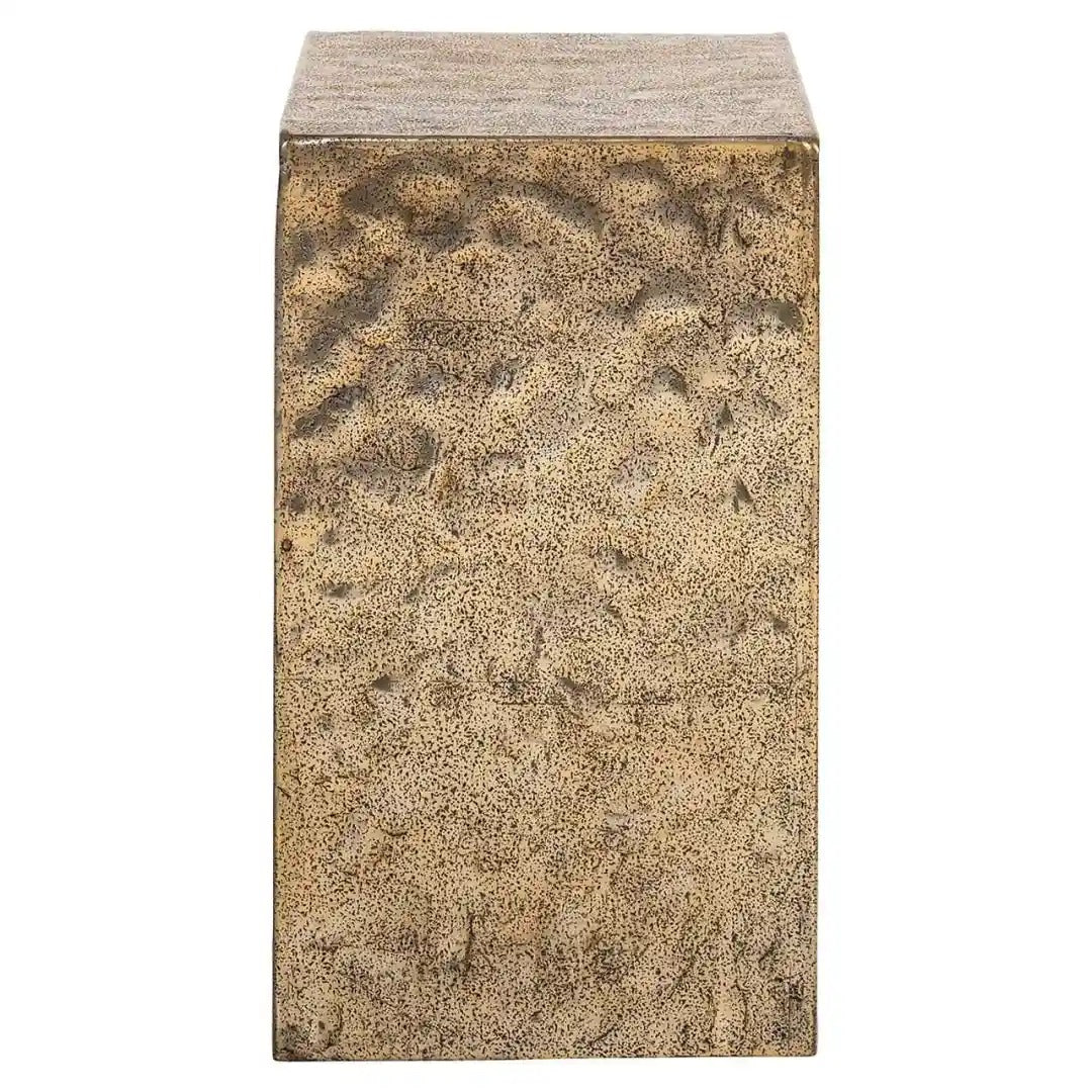 Boční stolek NOVAN starožitně zlatý