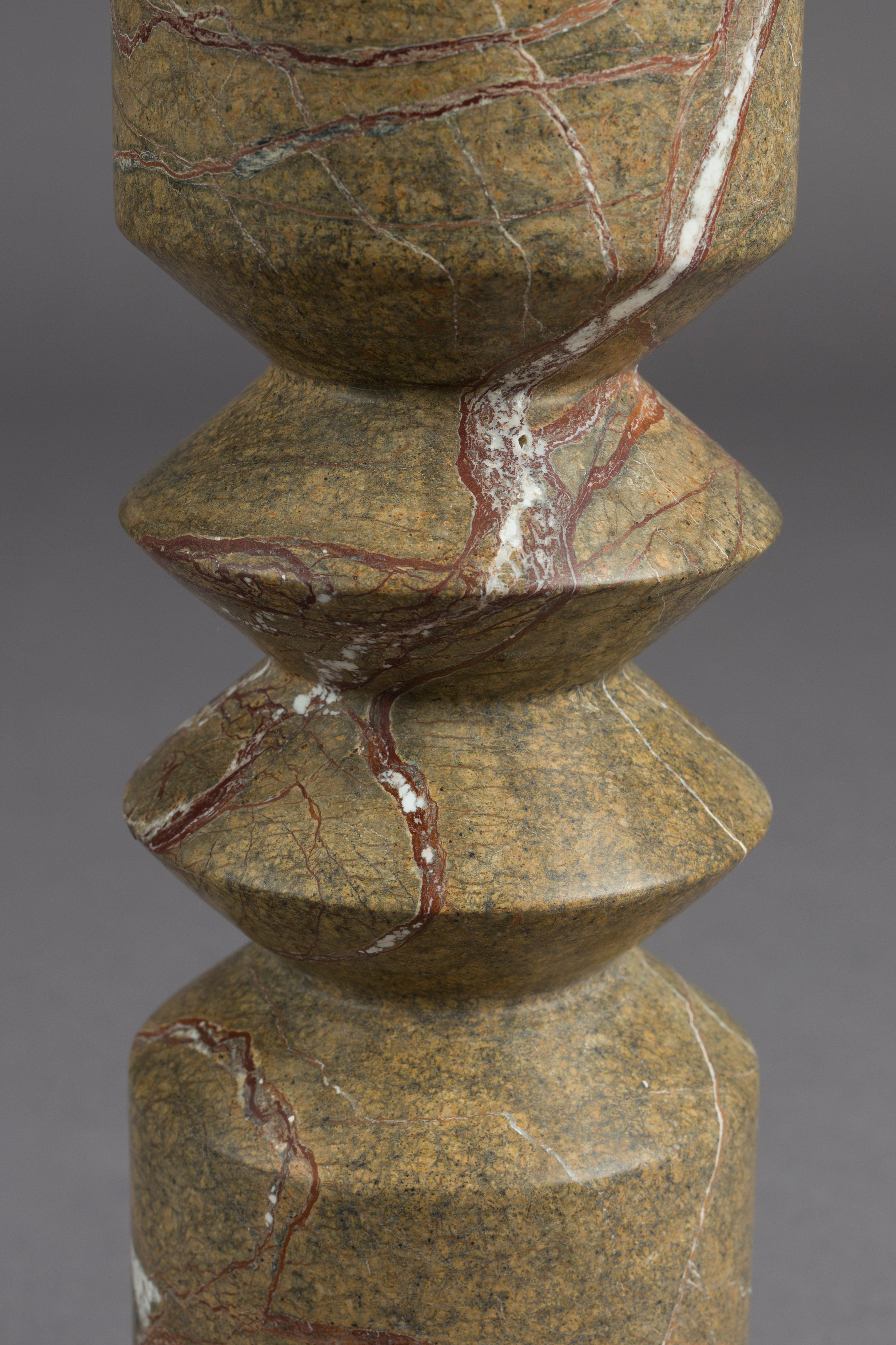 SATPURA Candle Holder Brown Marble