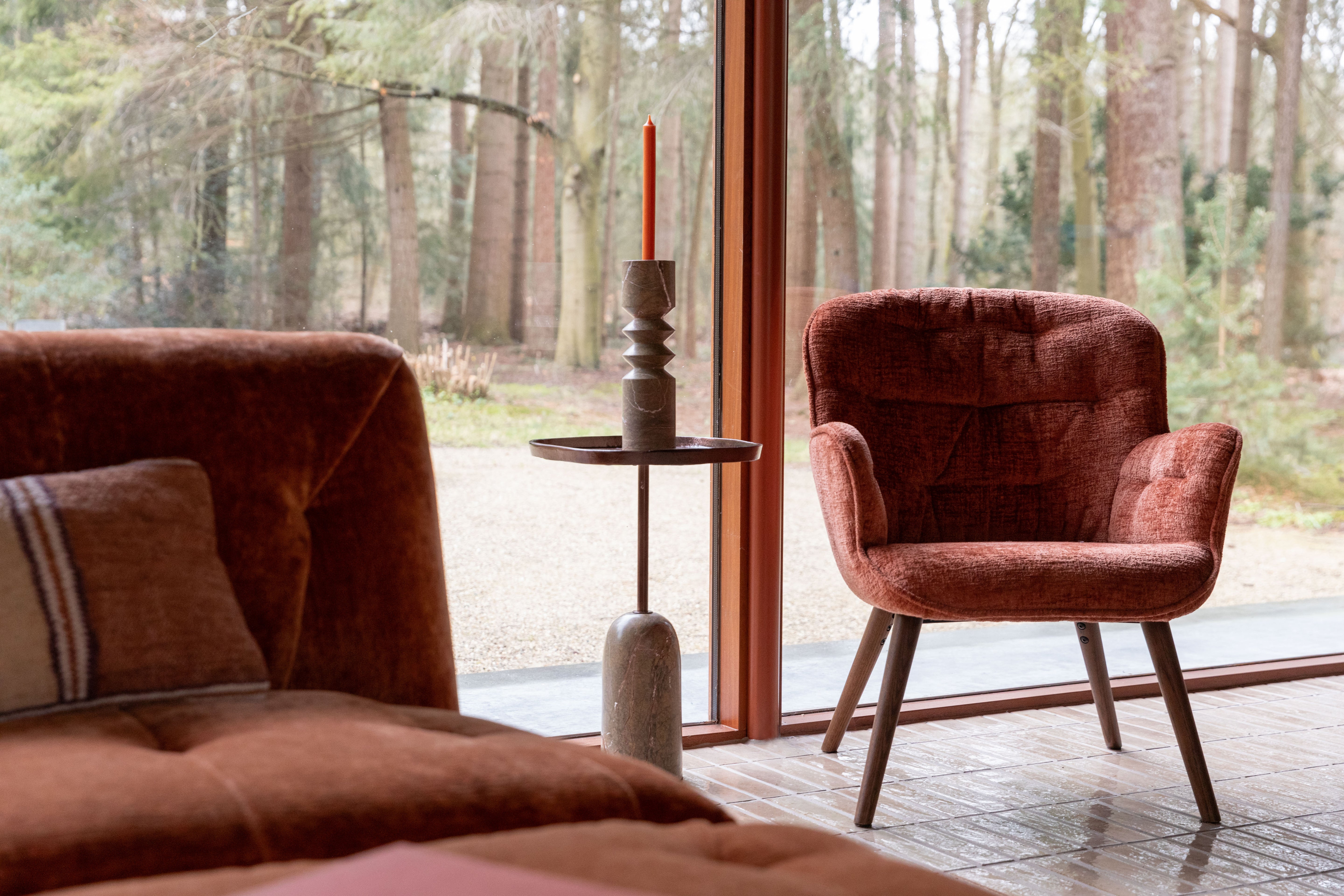 SATPURA Candle Holder Brown Marble