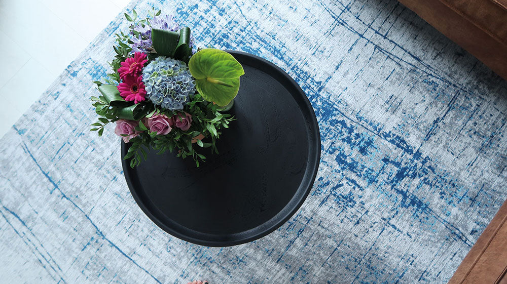 Koberec GRIFF BRONX AZURIT bílomodrý