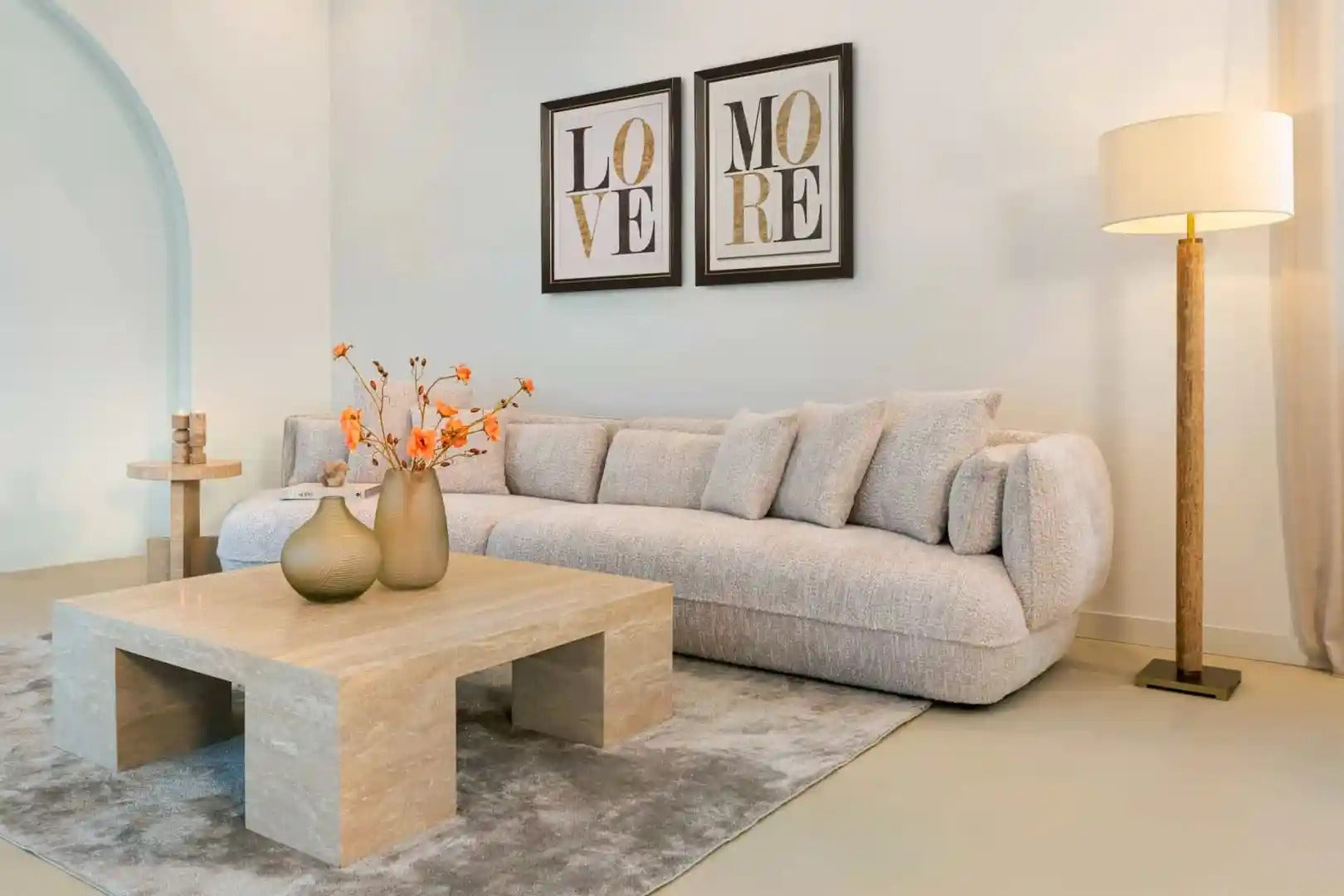 BILTMORE Beige Travertine Coffee Table