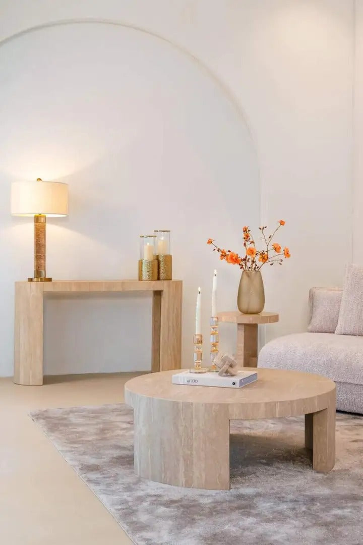 Konsola BILTMORE béžový travertin