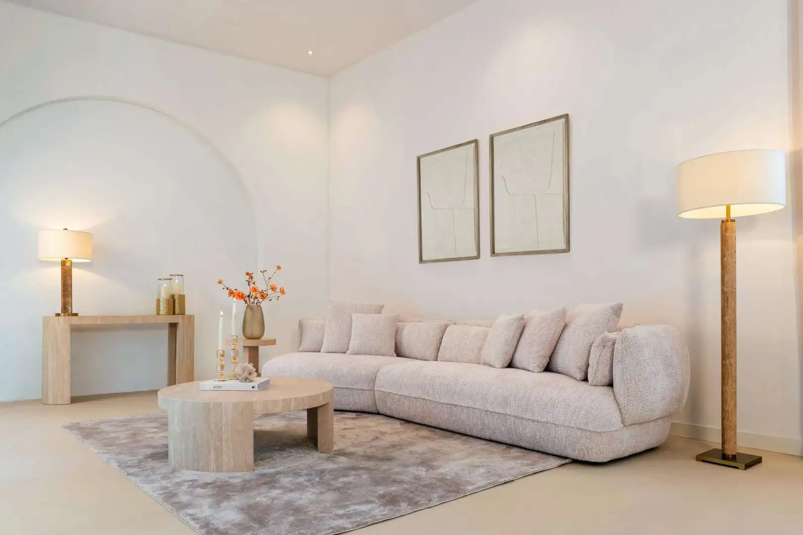 Konsola BILTMORE béžový travertin