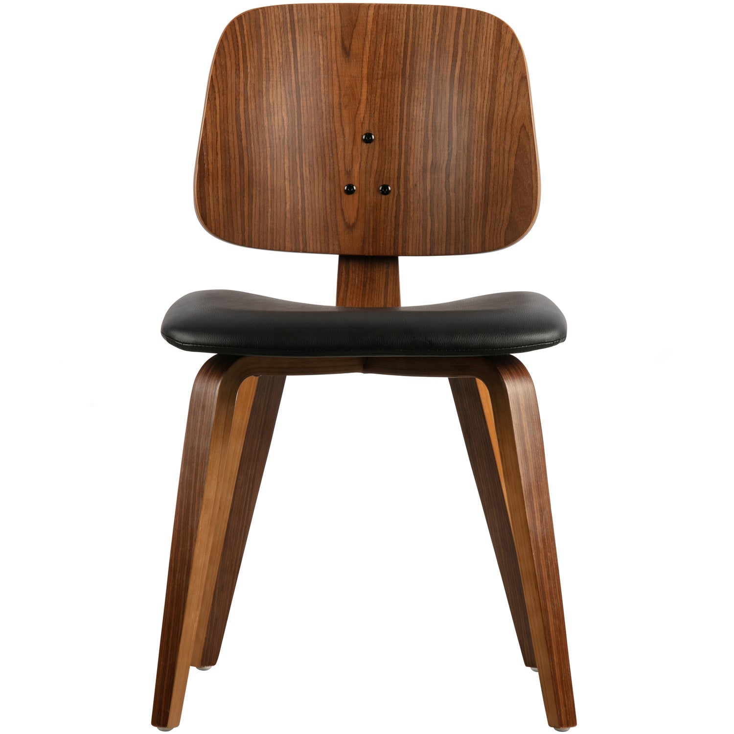 Židle CLASSIC dýha ořechová s černou ekokůží