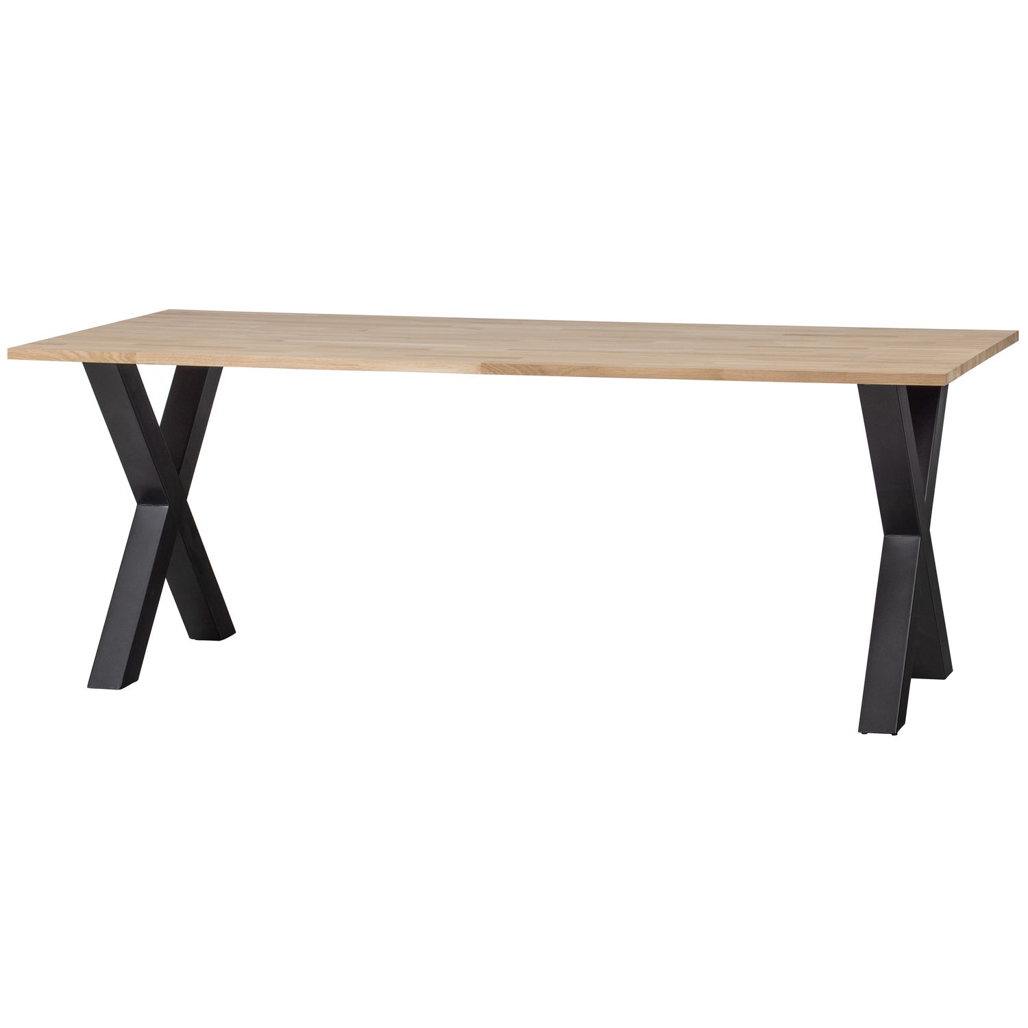 TABLO table oak with X-shaped base