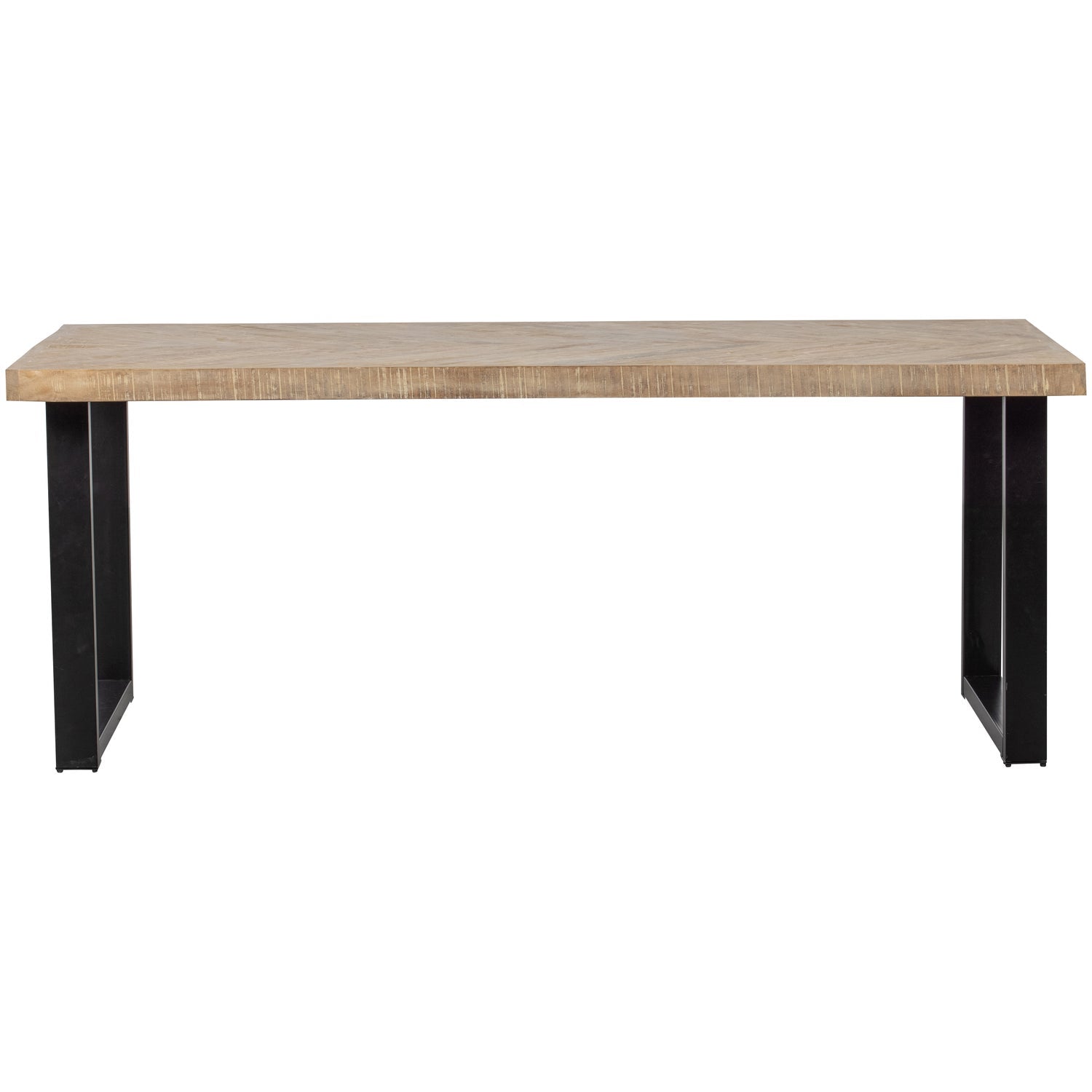 Table with a herringbone table tablo wood mango